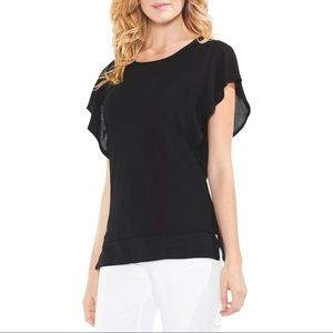 Vince Camuto M Black Blouse Top